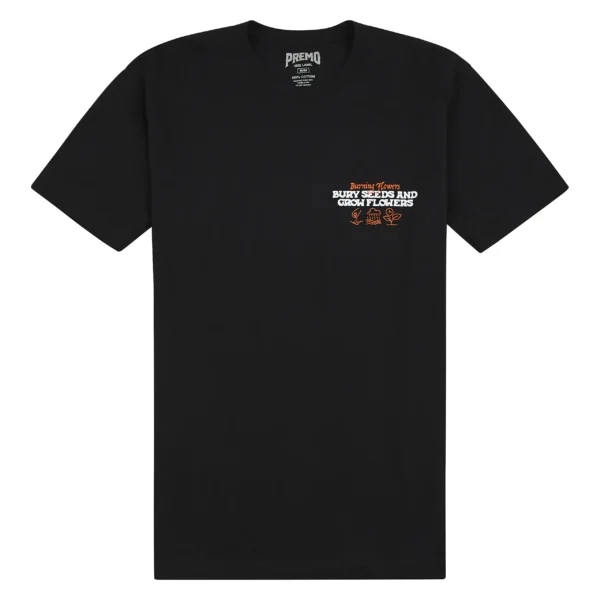 Premo | Burning Flowers | Tee - Black