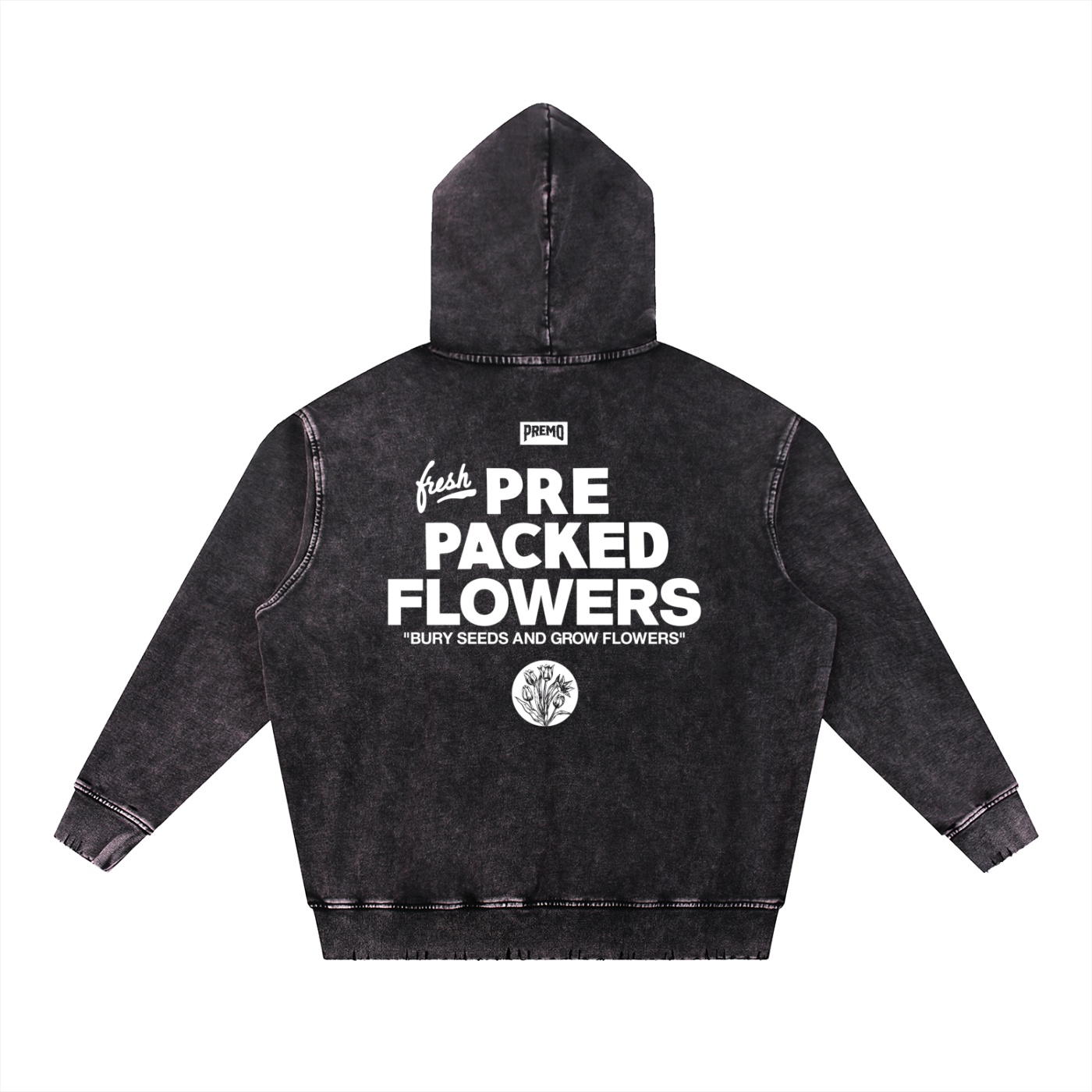 Snow Wash Hand-Frayed Heavyweight Hoodie - Image 2