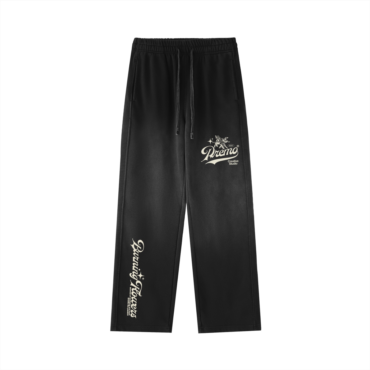Creative Studio Black Vintage Straight-Leg Sweatpants