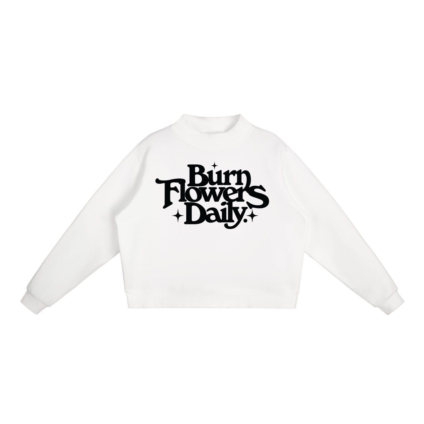Burn Flowers Light Daily Fleece Crew Sweatshirt - Image 2