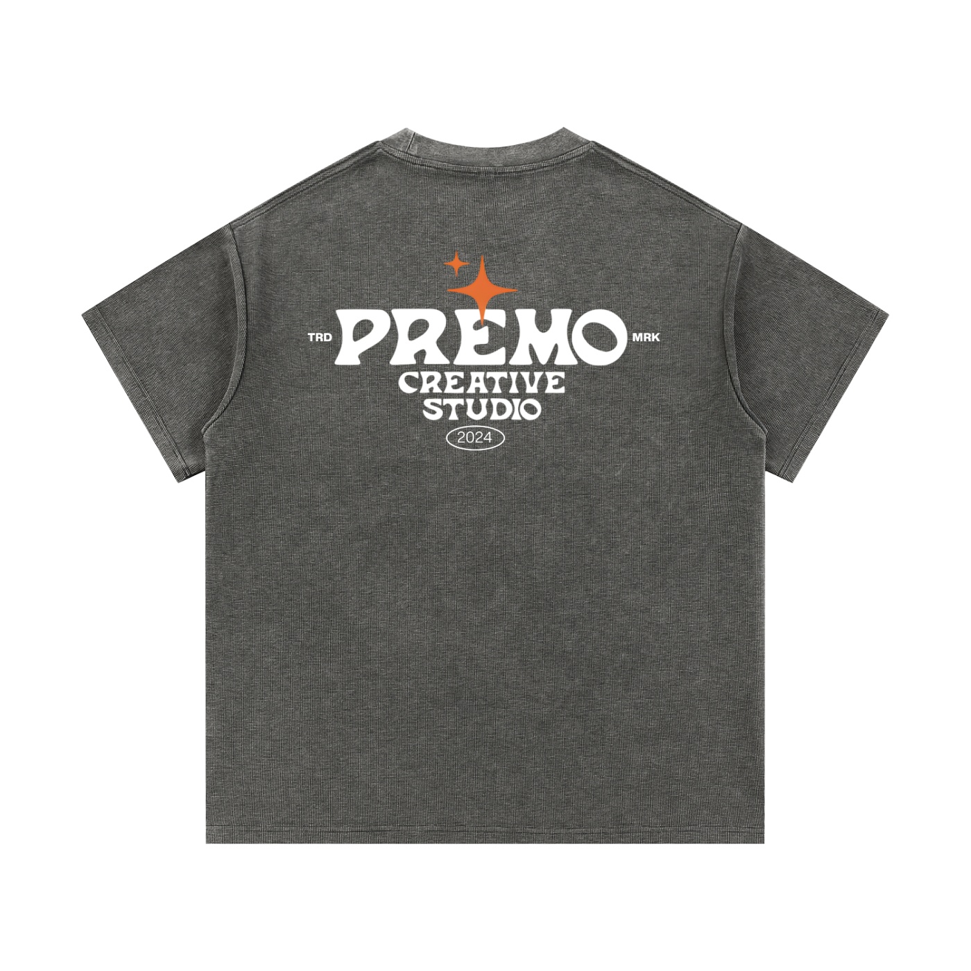 Premo Dark Mineral Wash Waffle Knit T-Shirt
