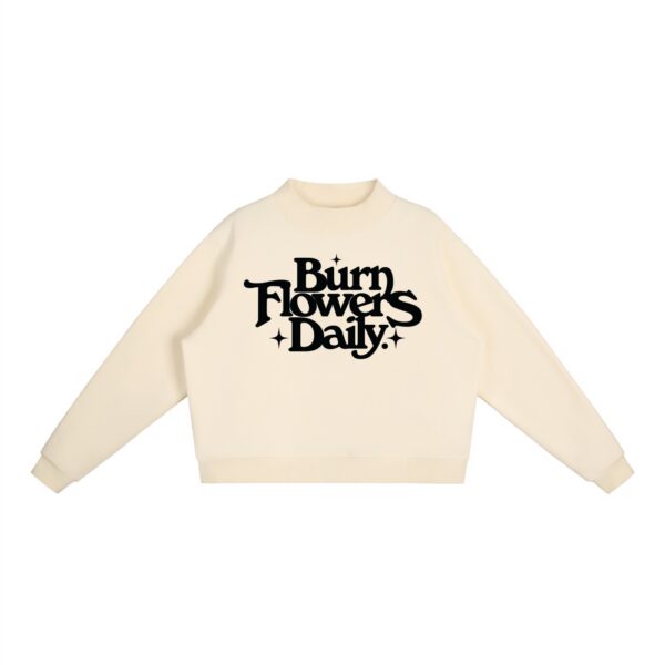 Burn Flowers Light Daily Fleece Crew Sweatshirt