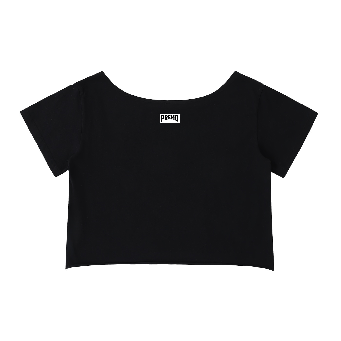 Burn Flowers Daily Off-Shoulder Black Crop T-Shirt - Image 2