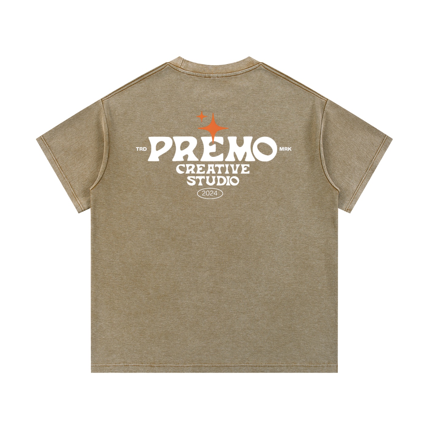 Premo Dark Mineral Wash Waffle Knit T-Shirt