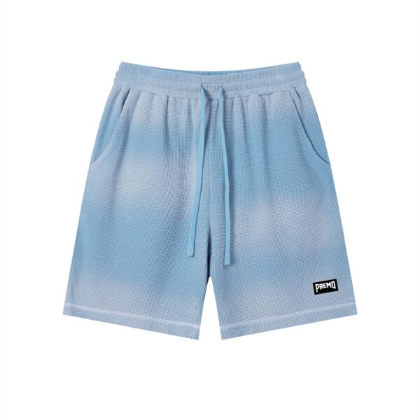 Premo Light Unisex Sunfade Waffle Raw Hem Shorts
