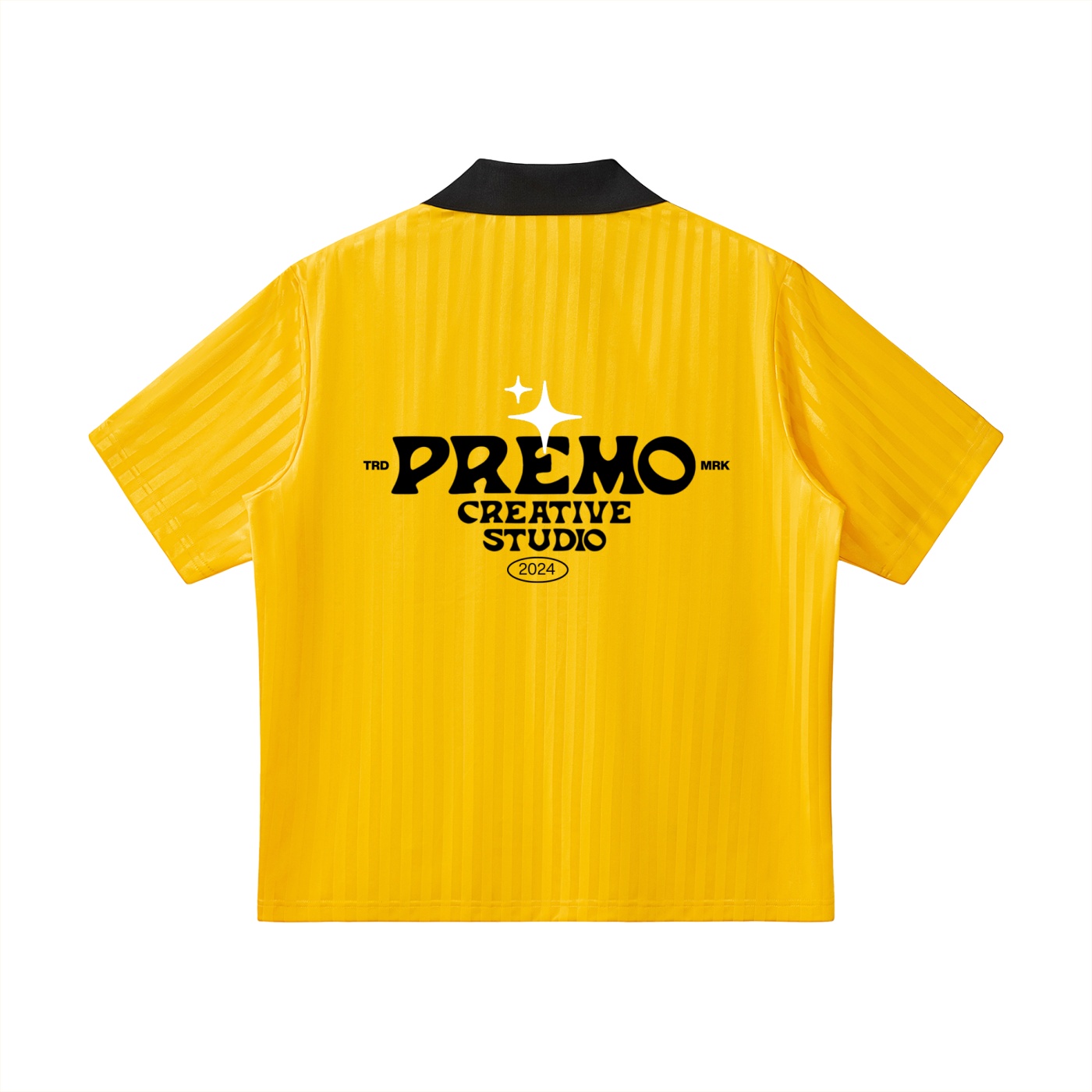 Premo Striped Yellow Soccer Jersey - Image 2