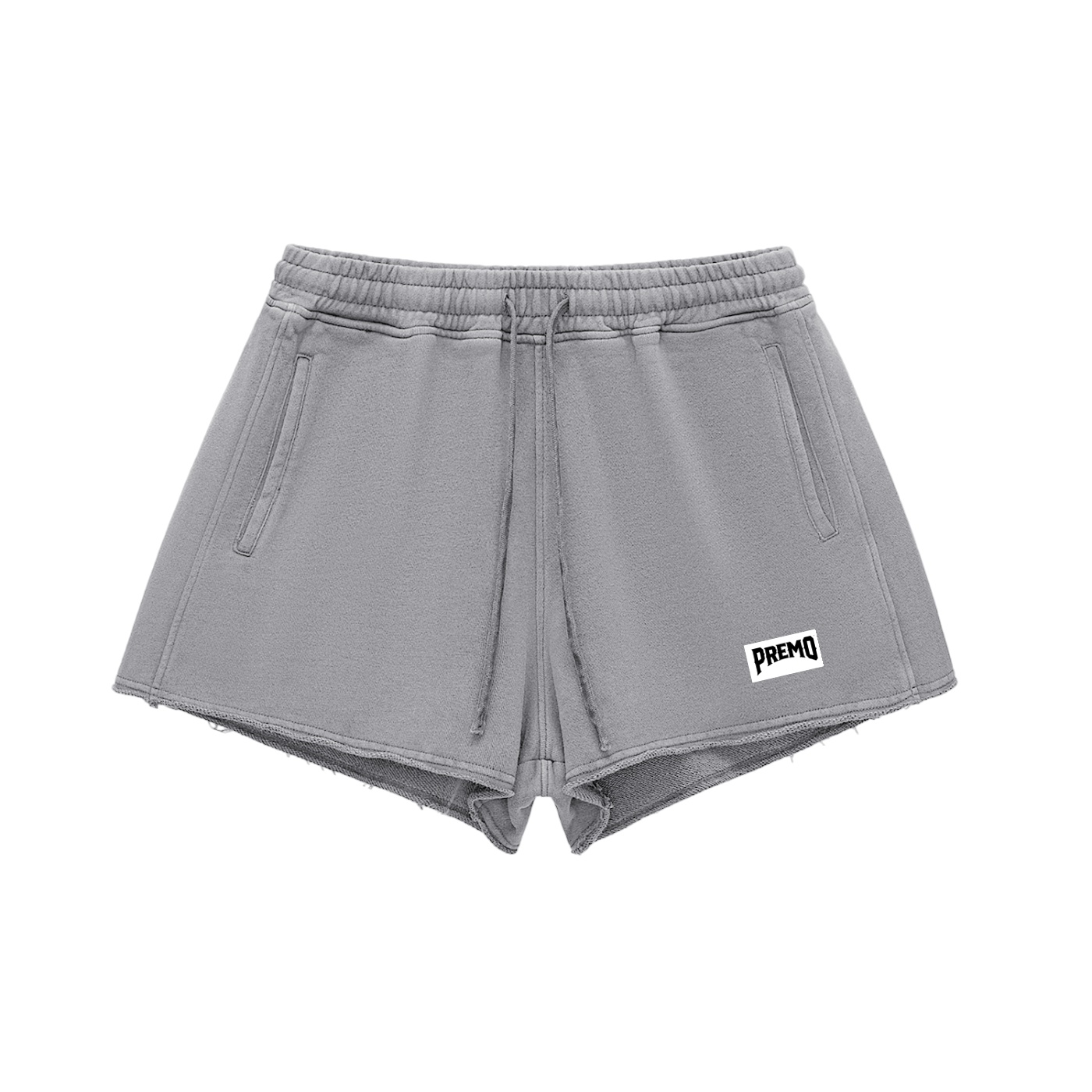 Premo Raw Edge Drawstring Shorts