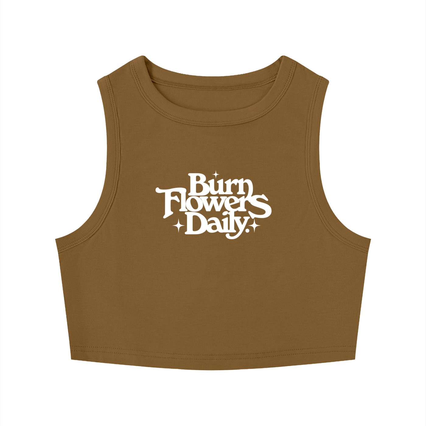 Burn Flowers Daily Dark Crop Tank Top - Image 3
