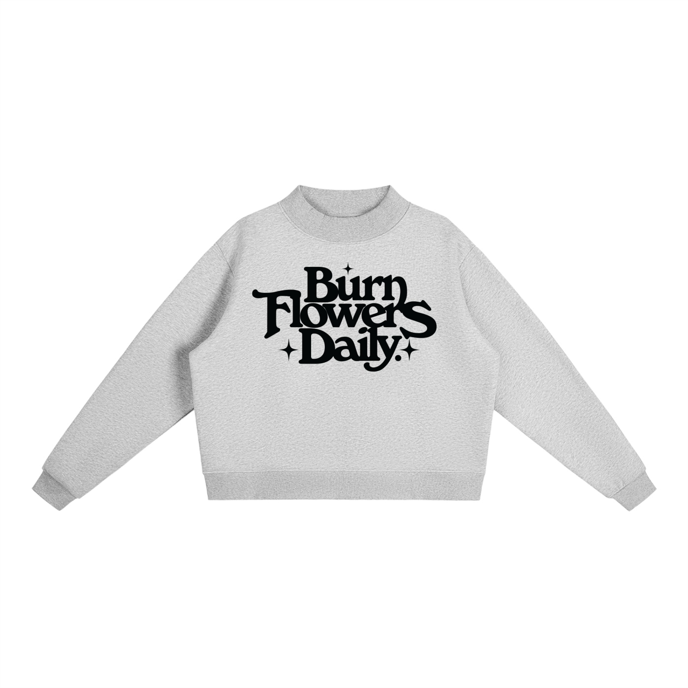 Burn Flowers Light Daily Fleece Crew Sweatshirt - Image 4