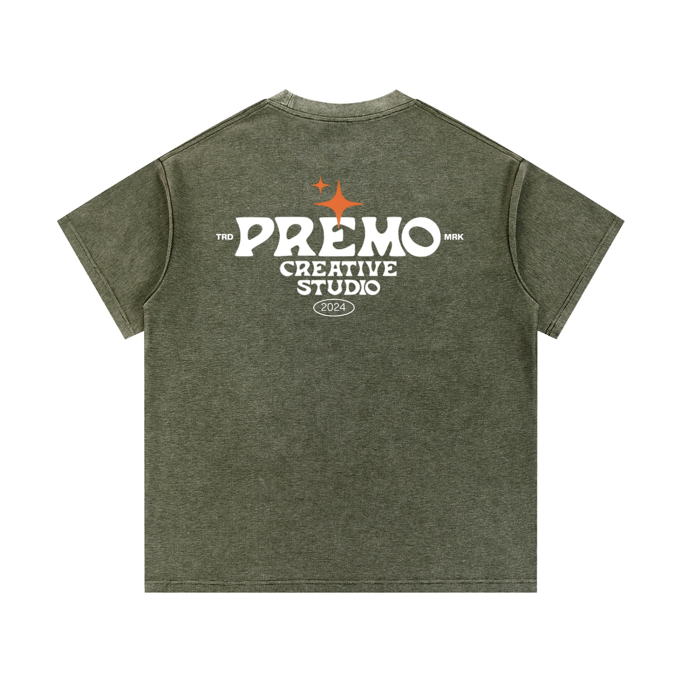 Premo Dark Mineral Wash Waffle Knit T-Shirt