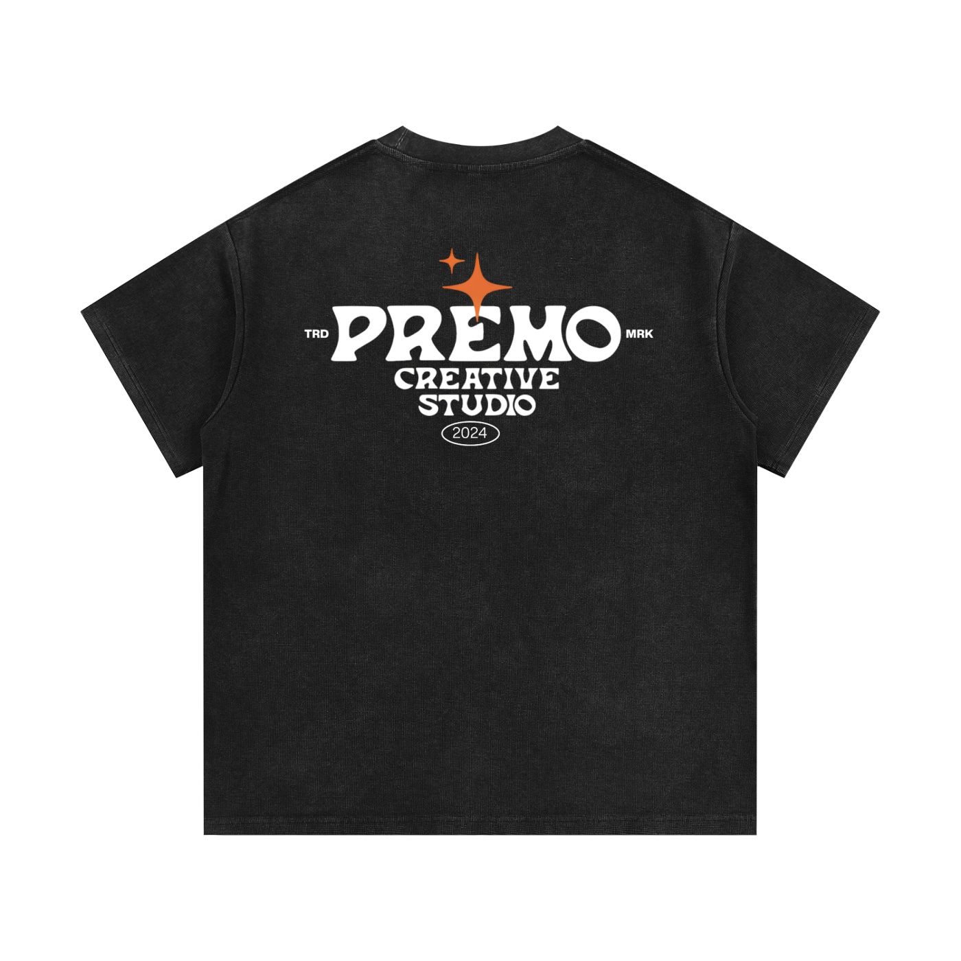 Premo Dark Mineral Wash Waffle Knit T-Shirt