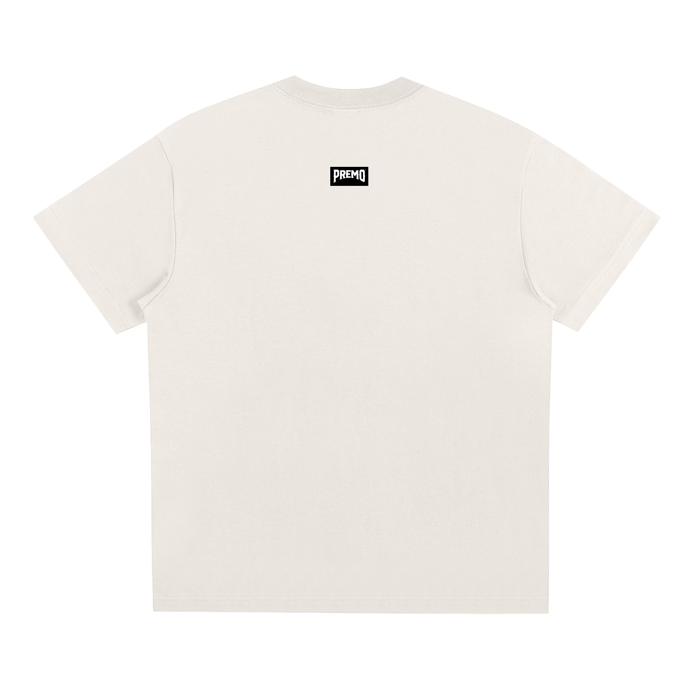 cream Premo Brands T-shirt with a small neck logo