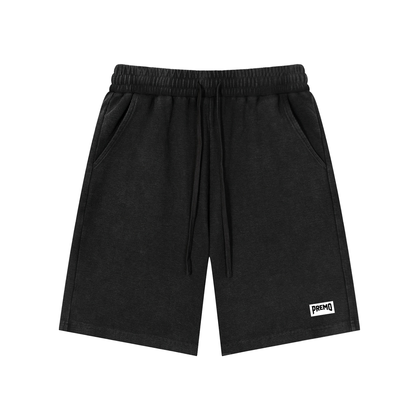 Premo Dark Mineral Wash Waffle Knit Shorts