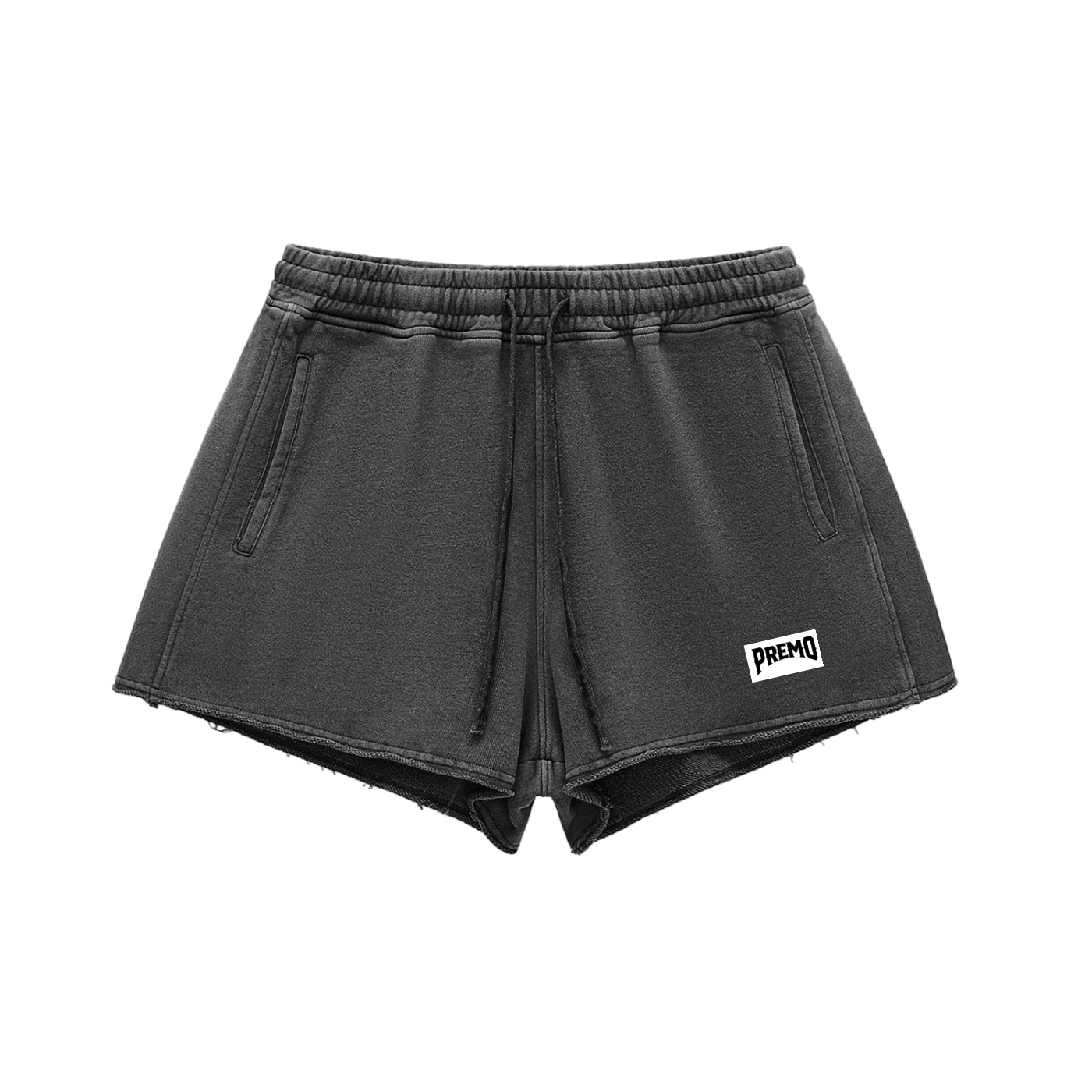 Premo Raw Edge Drawstring Shorts - Image 2
