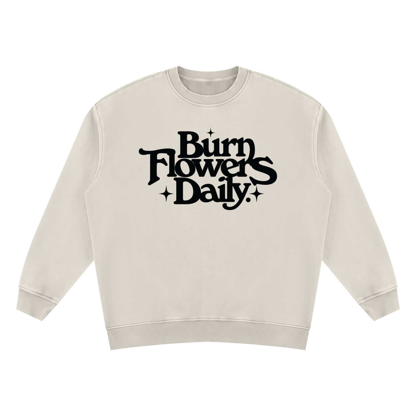 Burn Flowers Daily Vintage Wash Fleece Sweatshirt - Image 3